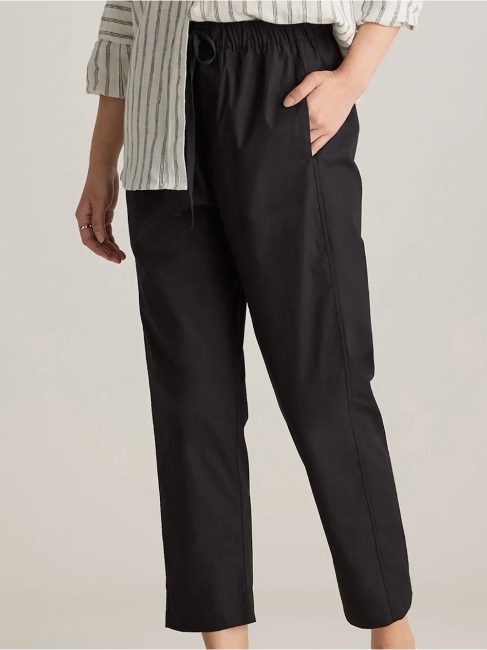 Quince organic cotton poplin pull on pants